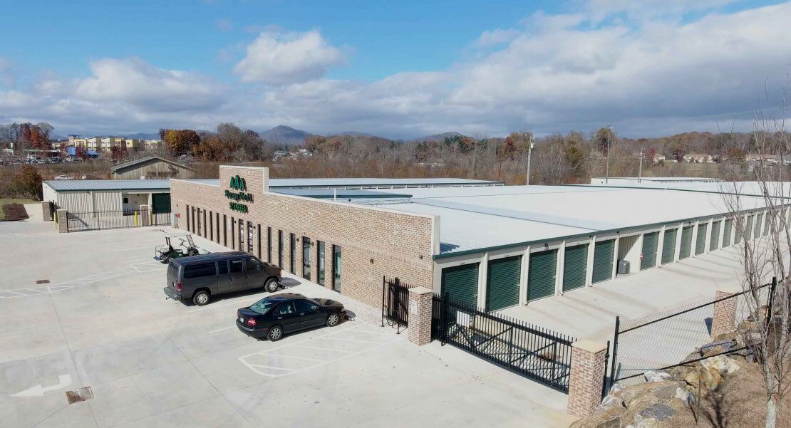 Asheville Storage North Carolina, Front of Climate Controlled building.